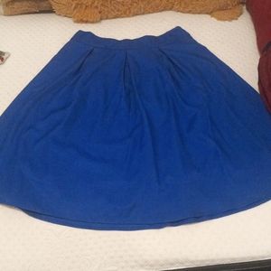 Yige high waisted royal blue flared skirt